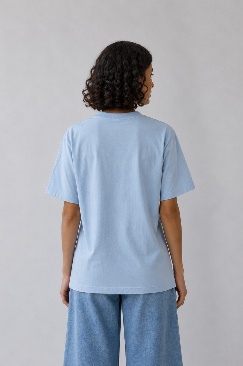 Surf - T-shirt brodé One Line Art