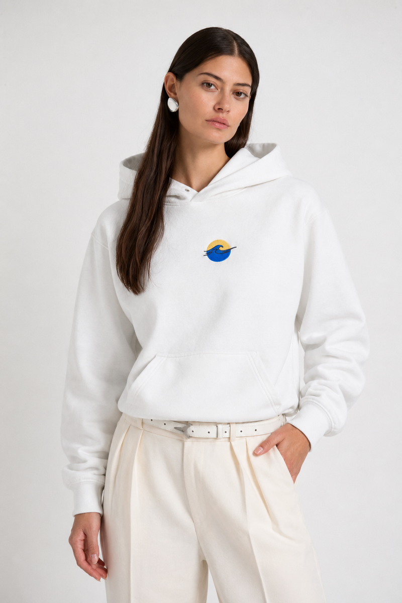 Welle – Bestickter Hoodie