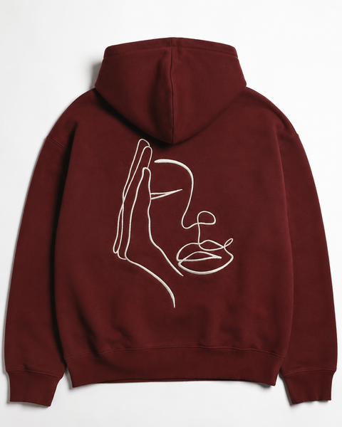 Visage Caché – Bestickter Hoodie