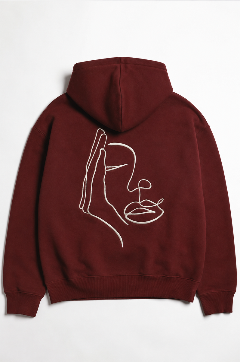 Visage Caché – Bestickter Hoodie