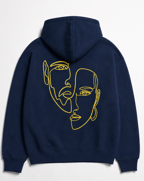 Double Visage - Bestickter Hoodie
