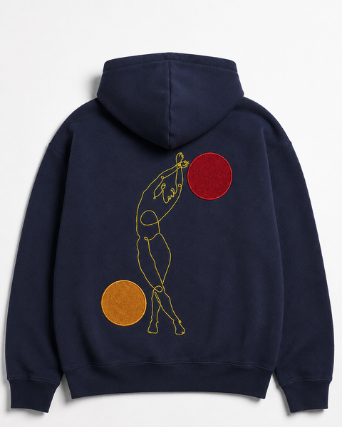 Tanz der Formen – Bestickter Hoodie