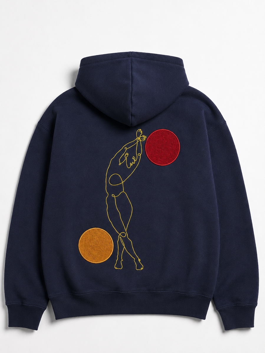 Danse des Formes - Hoodie brodé One Line Art