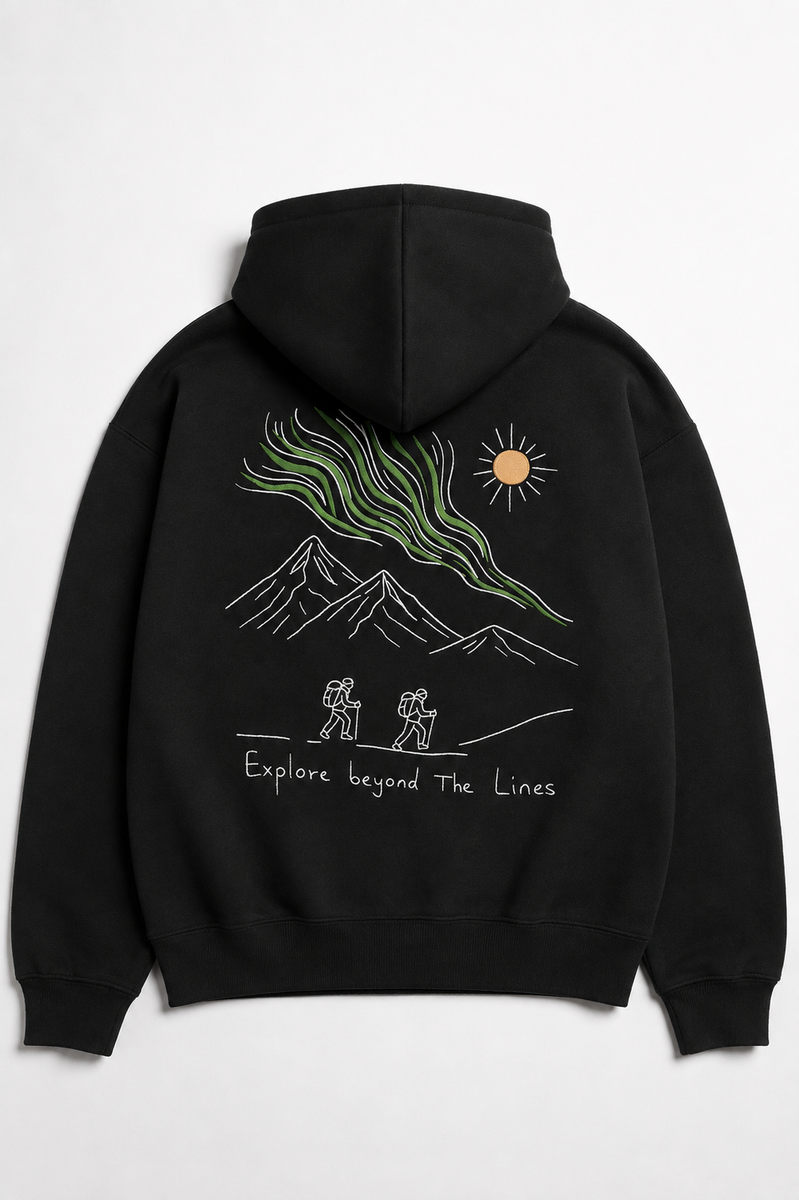 Island – Bestickter Kapuzenpullover