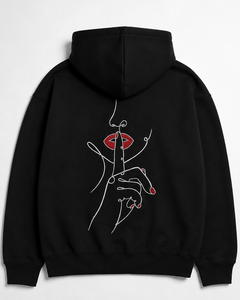 Silence – Bestickter Hoodie