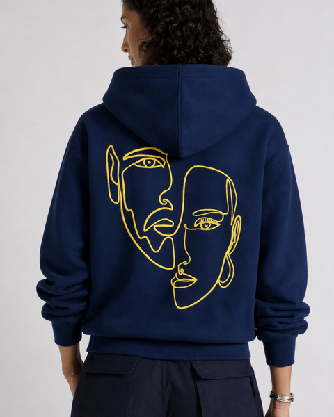 Double Visage - Bestickter Hoodie