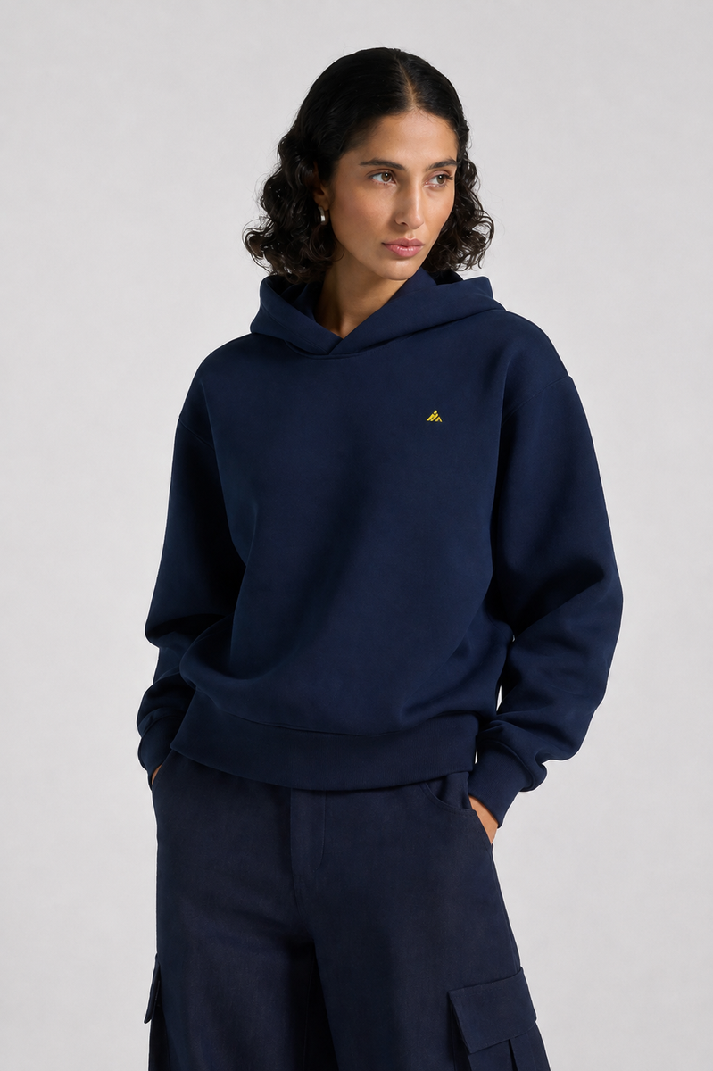 Double Visage - Hoodie brodé One Line Art