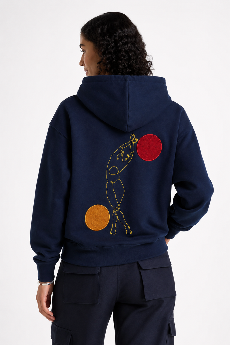Danse des Formes - Hoodie brodé One Line Art