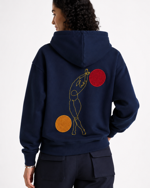 Tanz der Formen – Bestickter Hoodie