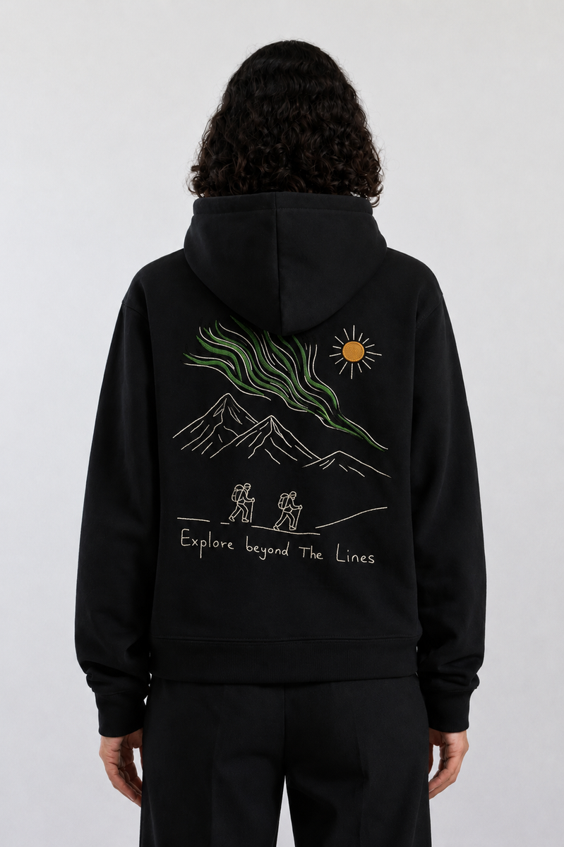 Island – Bestickter Kapuzenpullover