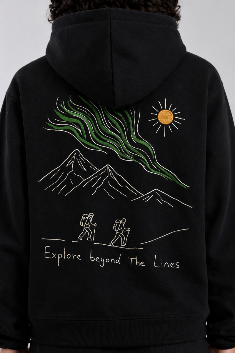 Island – Bestickter Kapuzenpullover