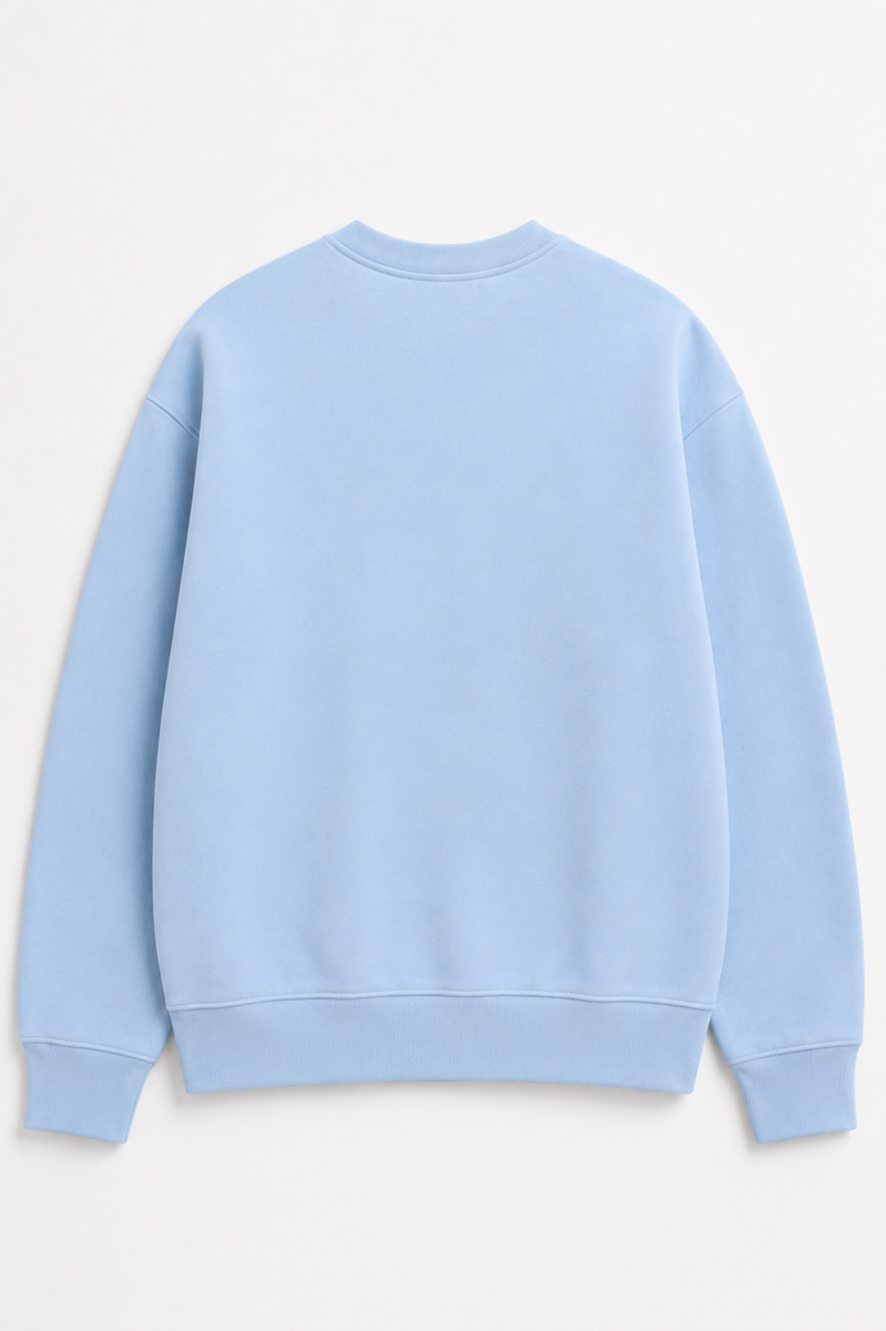 Cupidon Hoodie Brodé One Line Bleu Ciel – Rich.Art
