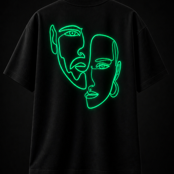 T-Shirt Phosphorescent Double Visage