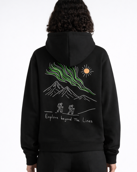 Islande - Hoodie brodé One Line Art