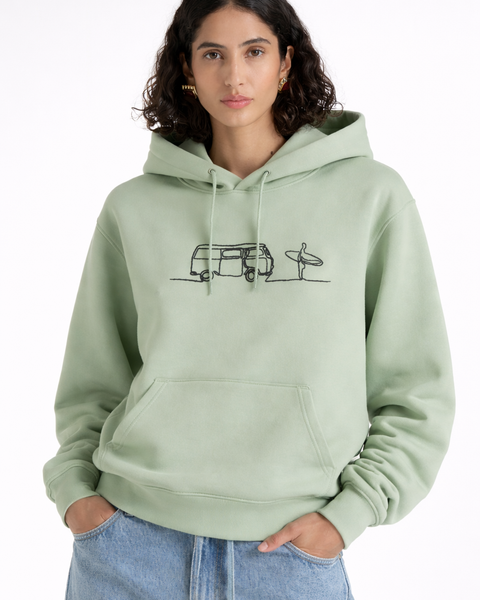 Surf - Hoodie brodé One Line Art