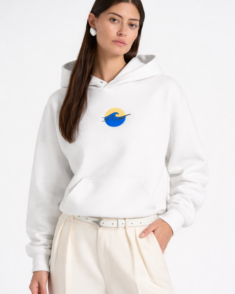 Vague - Hoodie brodé One Line Art