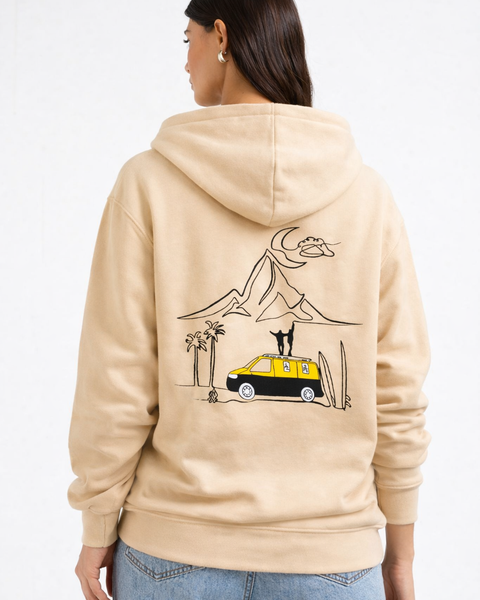 Vanlife - Hoodie brodé One Line Art