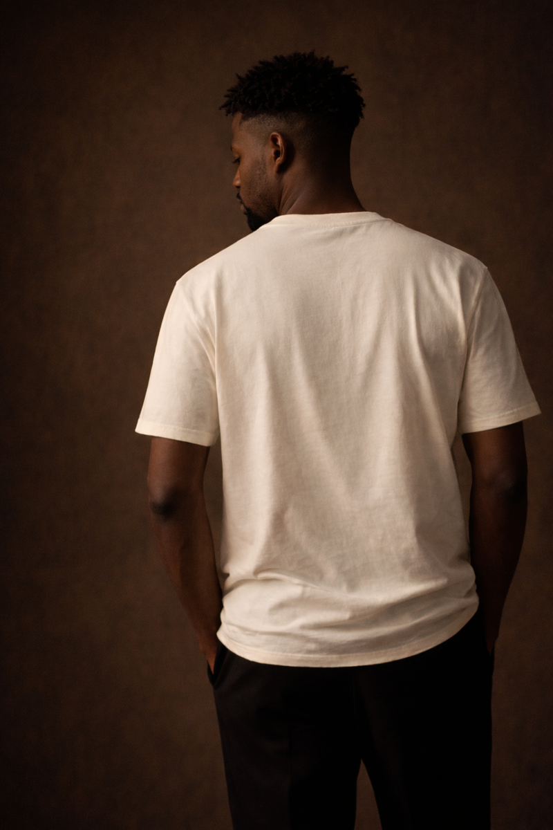 T-shirt Minimaliste Brodé 100% Coton – Design Basel Rich.Art