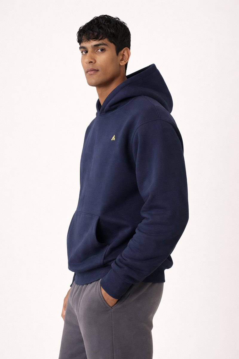 Hoodie 460g 100% Coton – Broderie Minimaliste - Design Double Visage Rich.Art