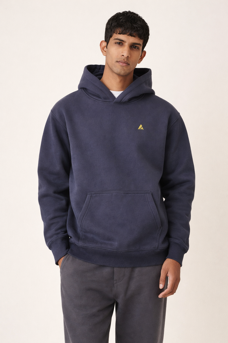 Hoodie 460g 100% Coton – Broderie Minimaliste - Design Double Visage Rich.Art