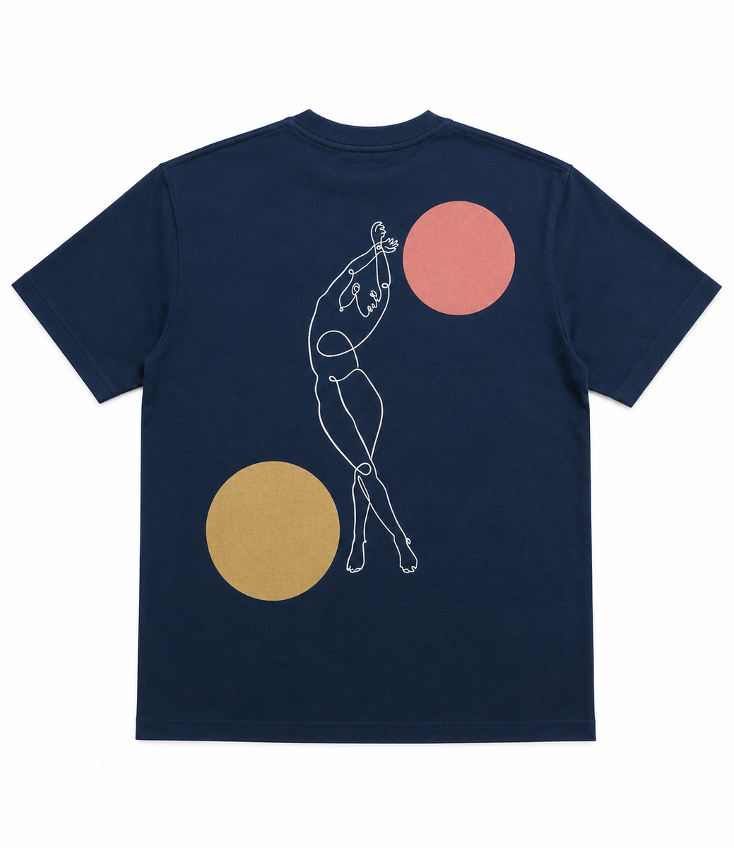 Danse des Formes – T-shirt One Line Art Minimaliste