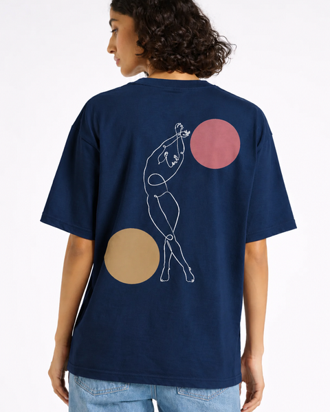 Danse des Formes – T-shirt One Line Art Minimaliste