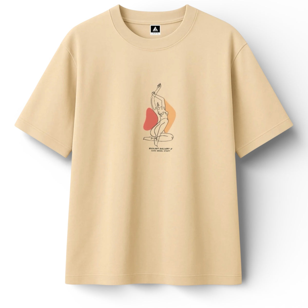 T-shirt Minimaliste Brodé 100% Coton – Design Femme Assise Ma boutique