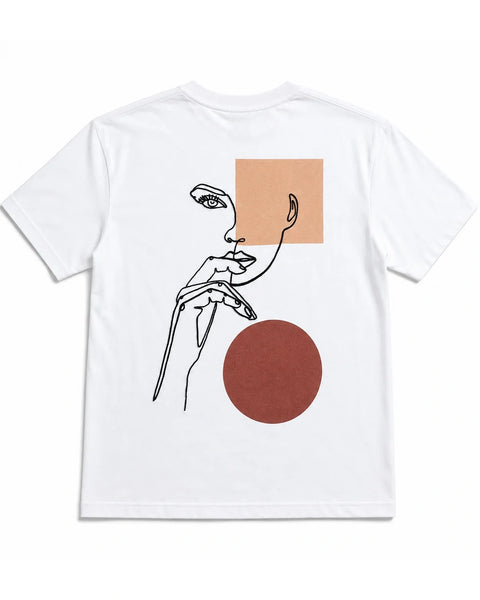 T-Shirt – Textildruck Nachdenkliche Frau