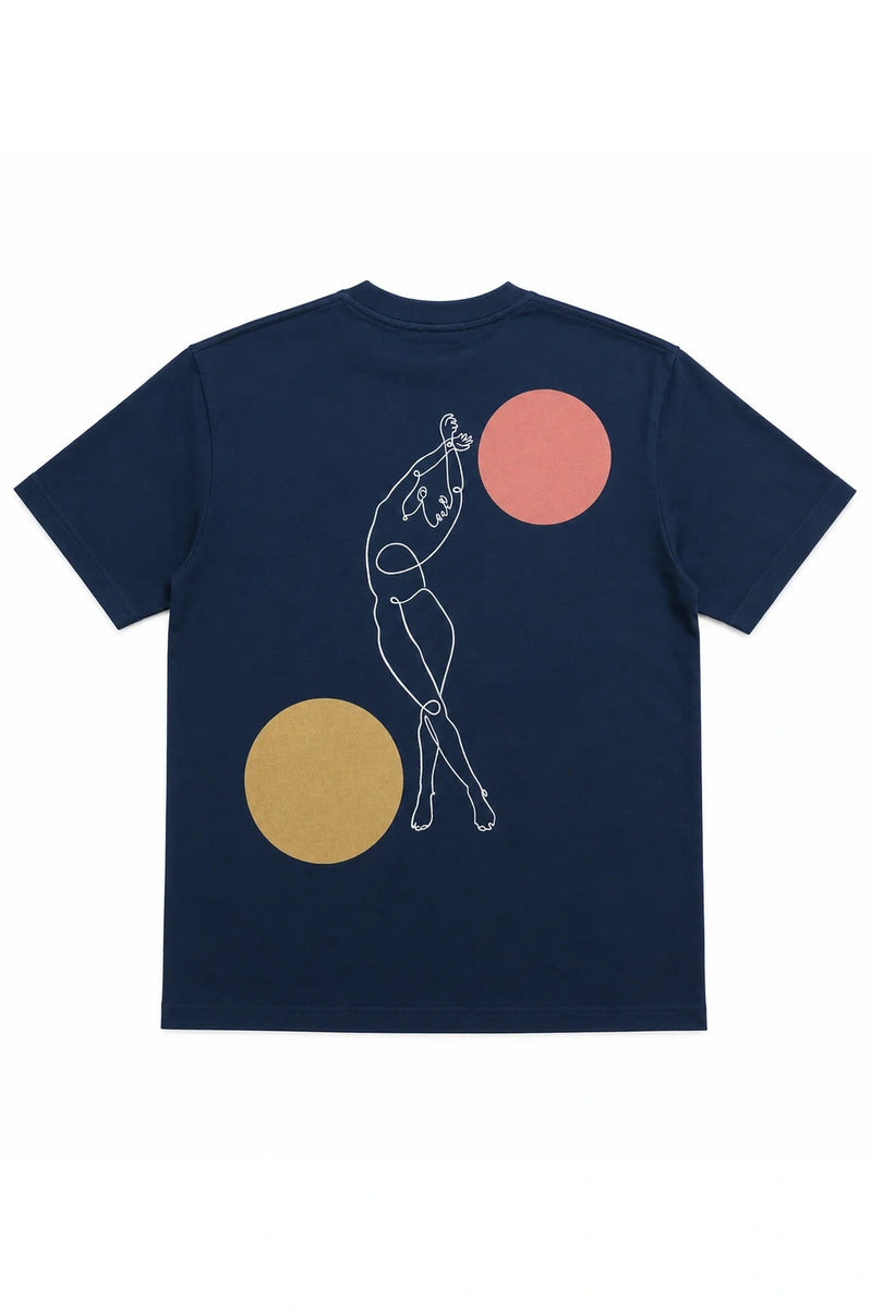 Danse des Formes – T-shirt One Line Art Minimaliste
