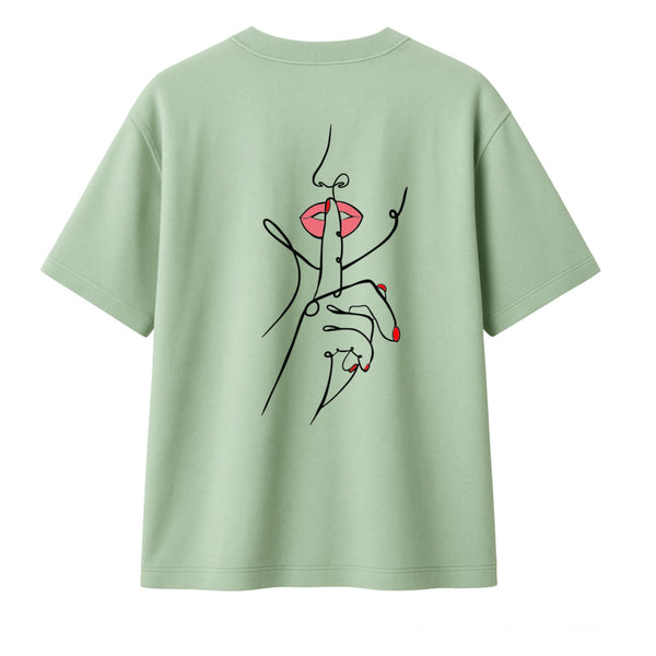 T-shirt Minimaliste Brodé 100% Coton – Design Silence