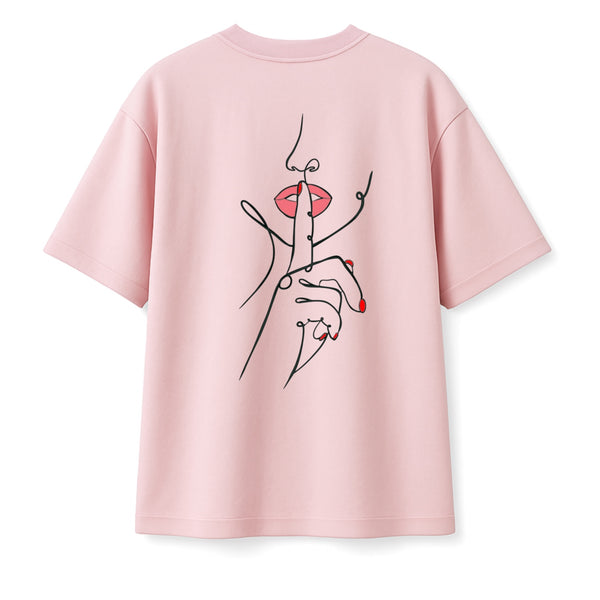 T-shirt Minimaliste Brodé 100% Coton – Design Silence