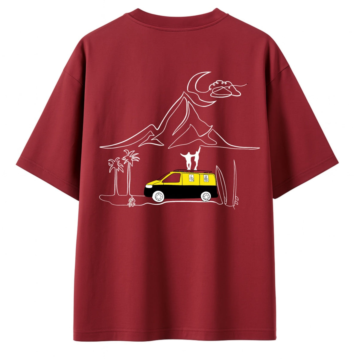 T-shirt Minimaliste Brodé 100% Coton – Design Vanlife Ma boutique