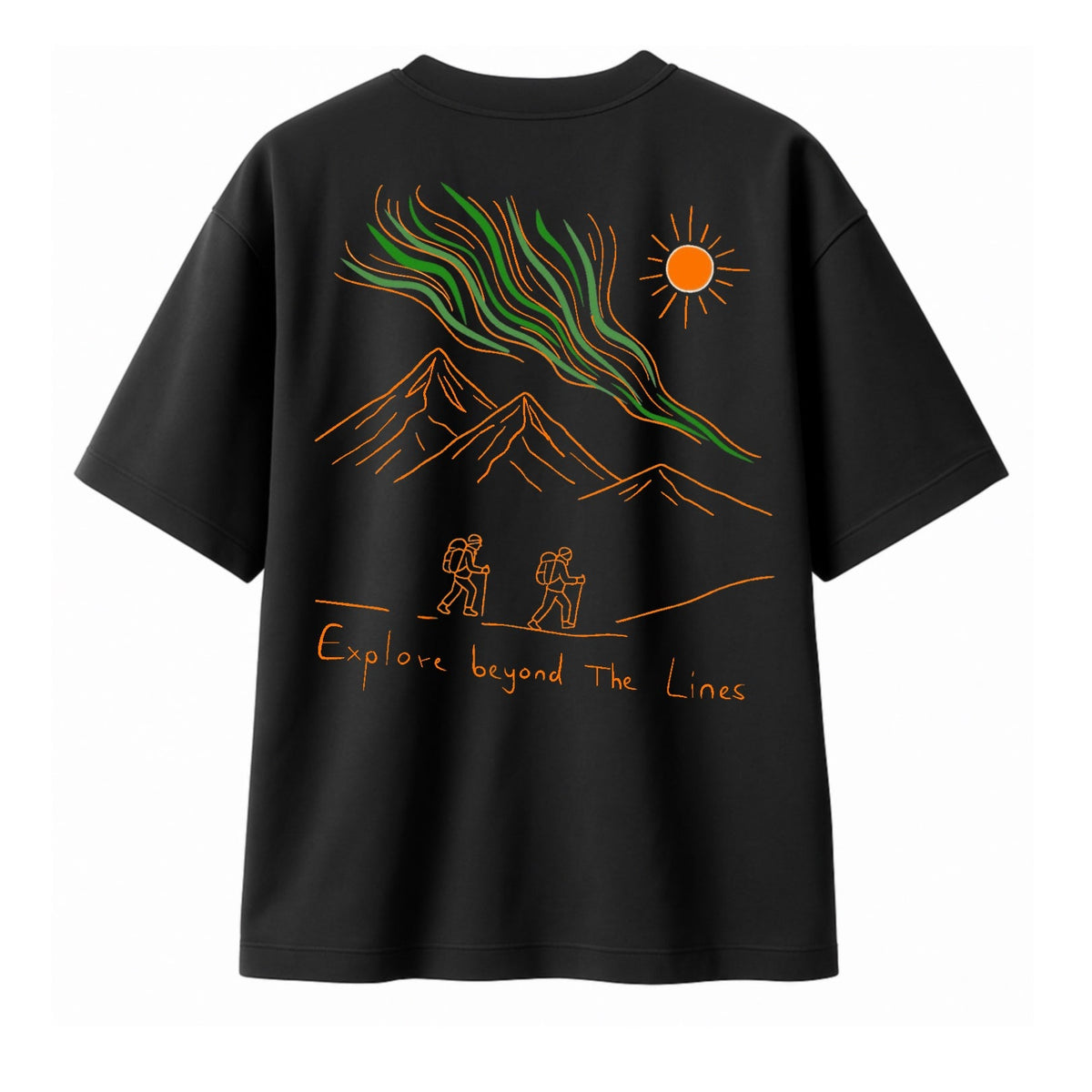 T-shirt Minimaliste Brodé 100% Coton – Design Randonnée Ma boutique