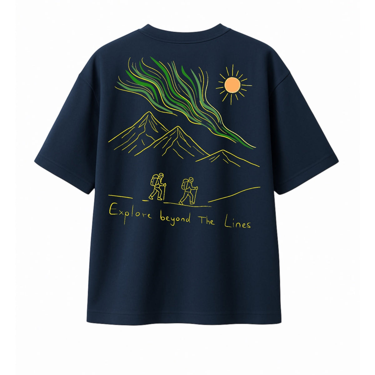 T-shirt Minimaliste Brodé 100% Coton – Design Randonnée Ma boutique