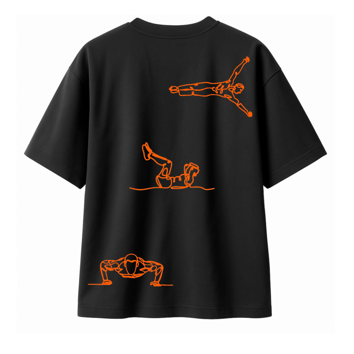 T-shirt Minimaliste Brodé 100% Coton – Design Street-Workout (F)