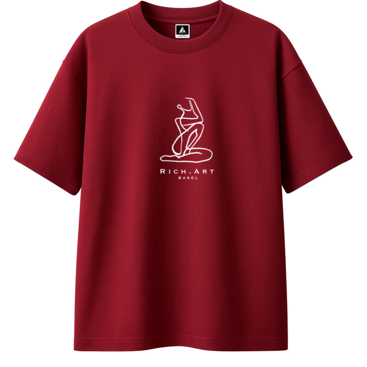 T-shirt Minimaliste Brodé 100% Coton – Design Matisse (F)