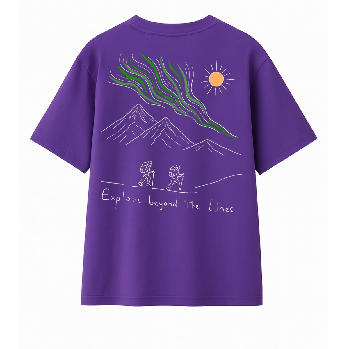 T-shirt Minimaliste Brodé 100% Coton – Design Randonnée Ma boutique