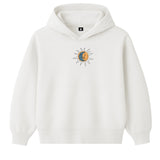Hoodie 460g 100% Coton – Broderie Minimaliste - Design Soleil/Lune Rich.Art