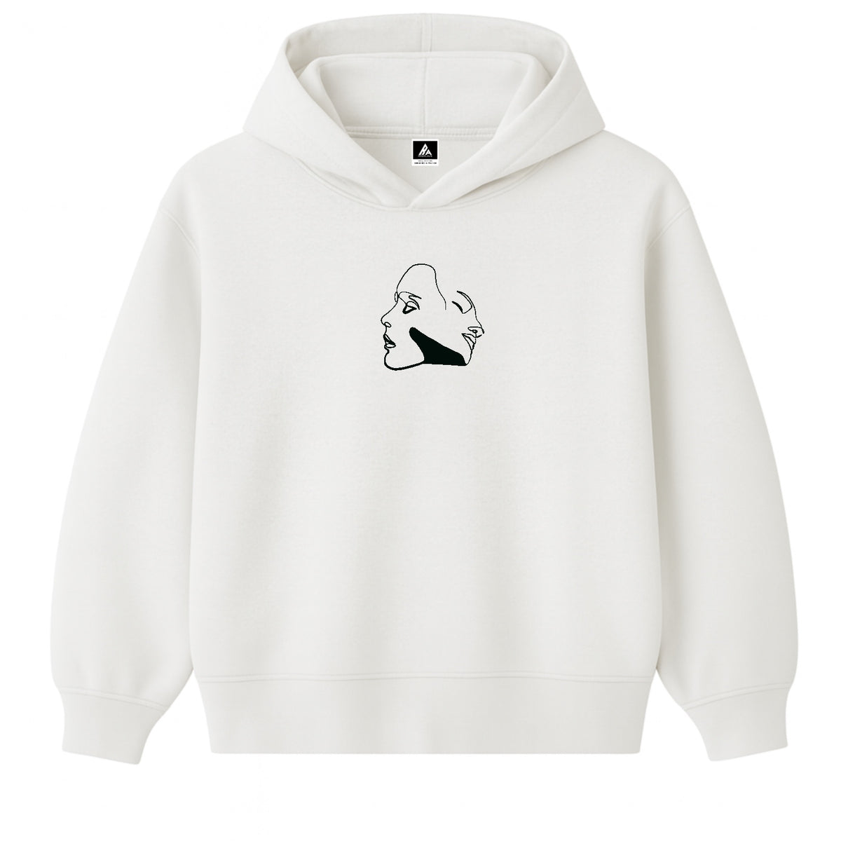 Hoodie 460g 100% Coton – Broderie Minimaliste - Design Aura (F)