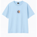 T-shirt Minimaliste Brodé 100% Coton – Design Soleil/Lune Ma boutique