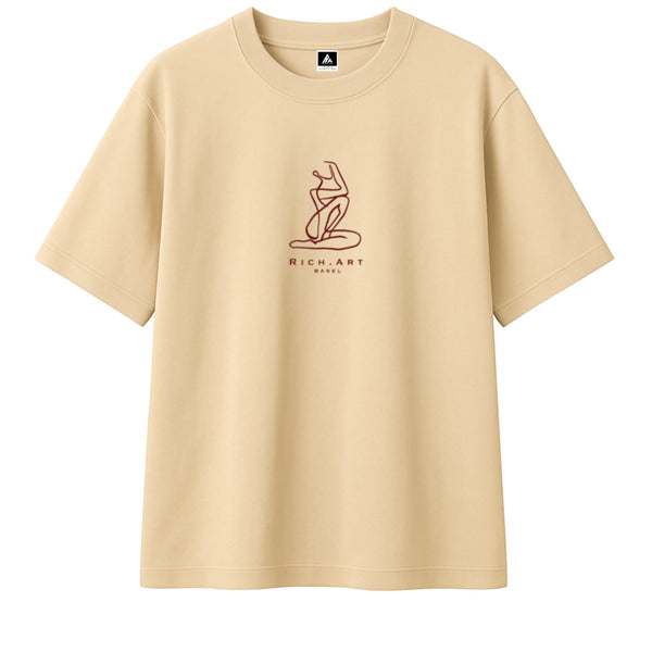 T-shirt Minimaliste Brodé 100% Coton – Design Matisse