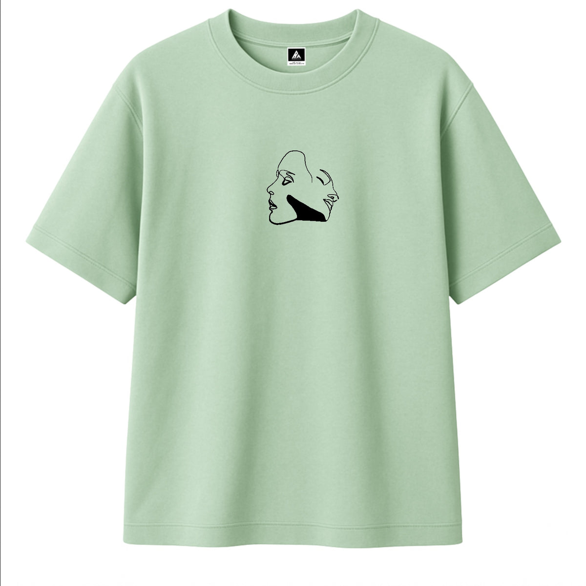 T-shirt Minimaliste Brodé 100% Coton – Design Aura (F)