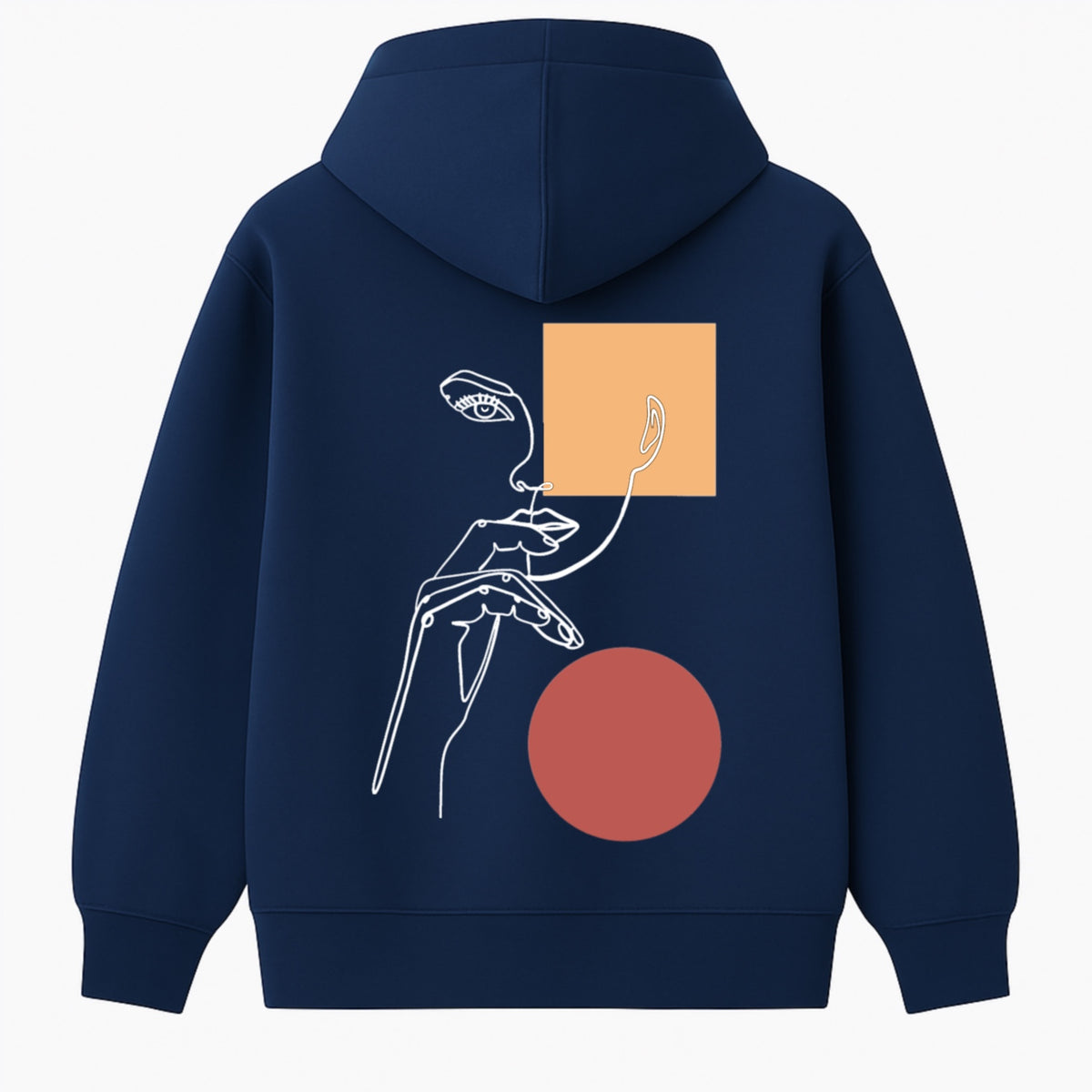 Hoodie 460g 100% Coton – Broderie Minimaliste - Design Pensive