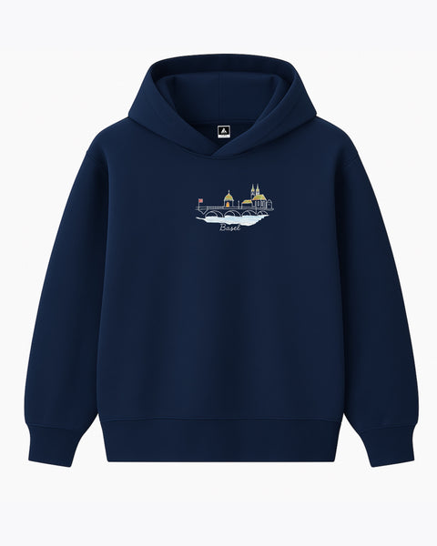 Hoodie 460g 100% Coton – Broderie Minimaliste - Design Basel