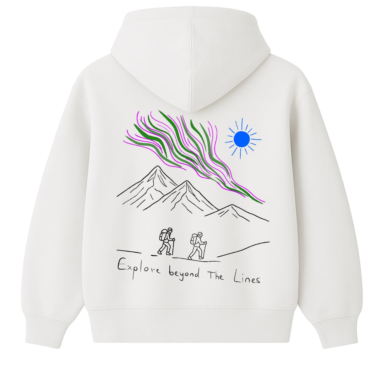 Hoodie 460g 100% Coton – Broderie Minimaliste - Design Islande Rich.Art