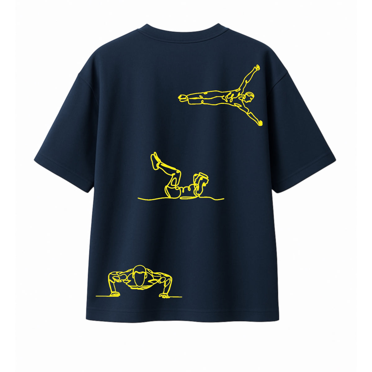 T-shirt Minimaliste Brodé 100% Coton – Design Street-Workout (F)