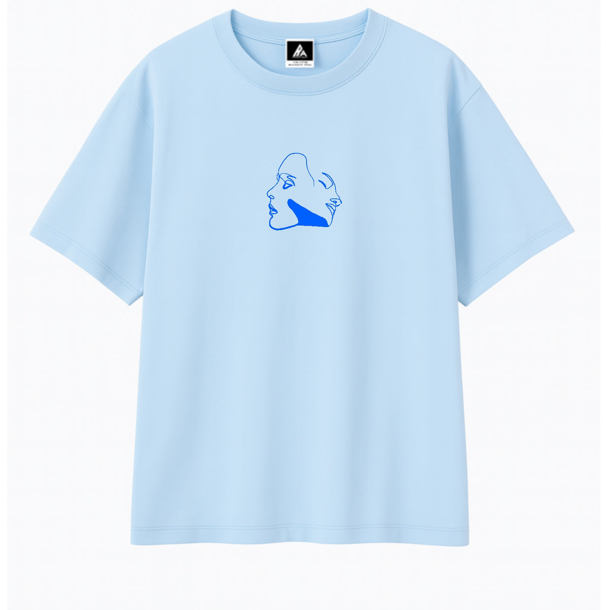 T-shirt Minimaliste Brodé 100% Coton – Design Aura (F)