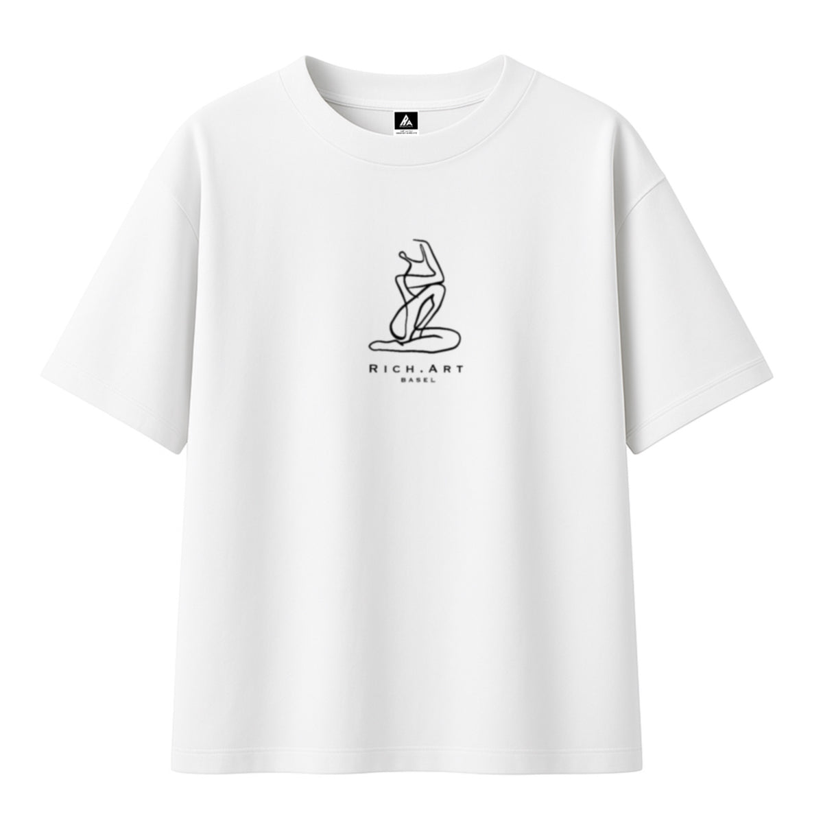 T-shirt Minimaliste Brodé 100% Coton – Design Matisse (F)