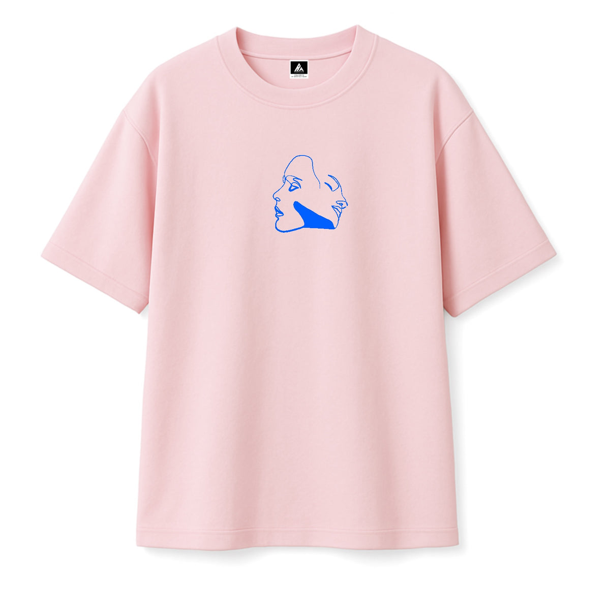 T-shirt Minimaliste Brodé 100% Coton – Design Aura (F)