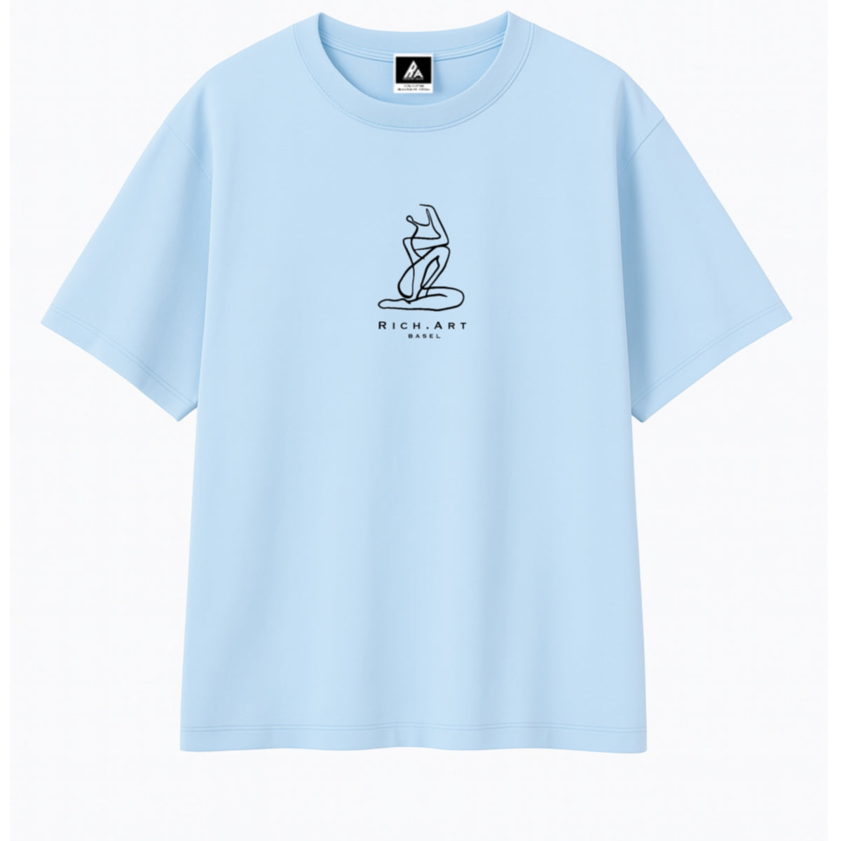 T-shirt Minimaliste Brodé 100% Coton – Design Matisse (F)